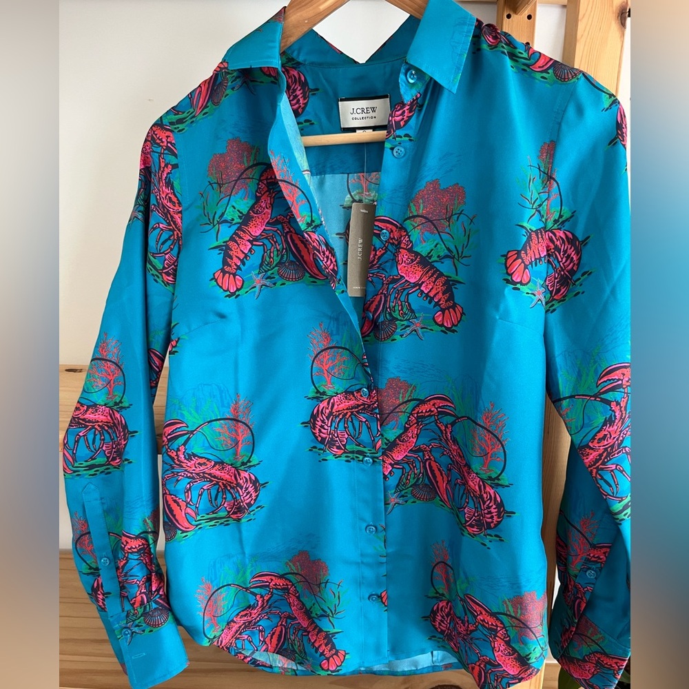 J crew collection silk Button-Up Shirt